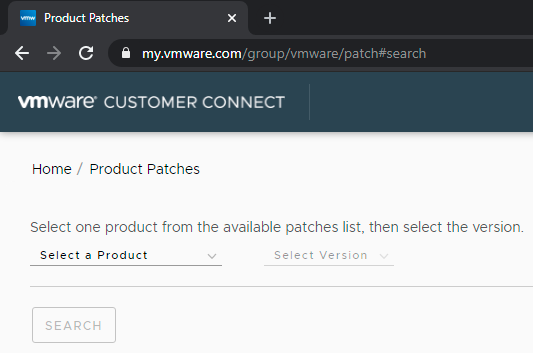 VMware HomeP/roduct Patches